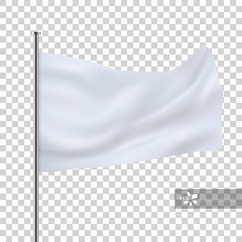 白色旗帜模板，干净的水平波浪图片素材