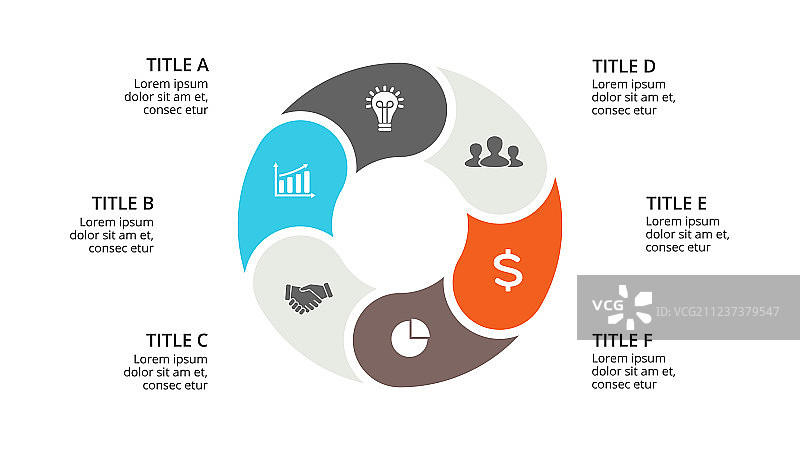 圆形箭头信息循环图图片素材