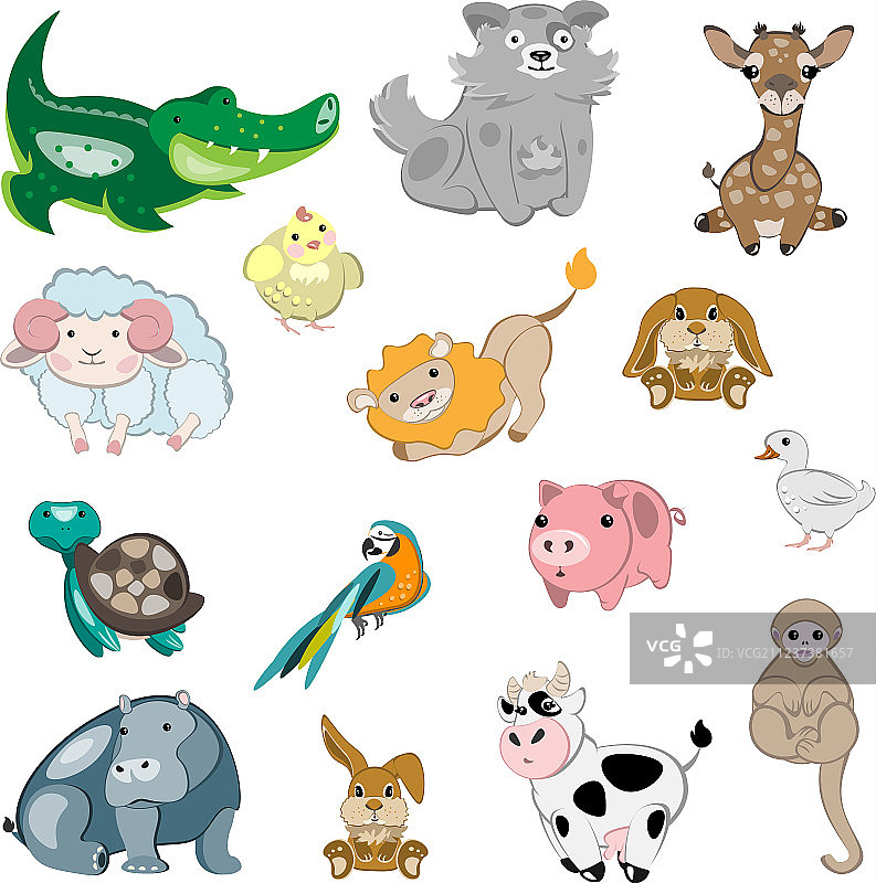 动物套装图片素材