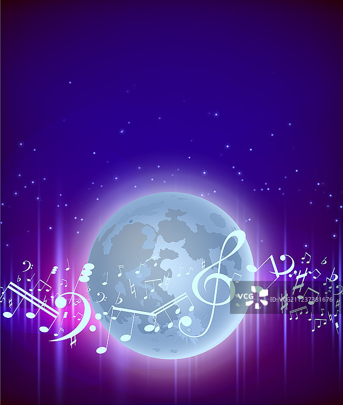 满月沙滩派对背景设计图片素材