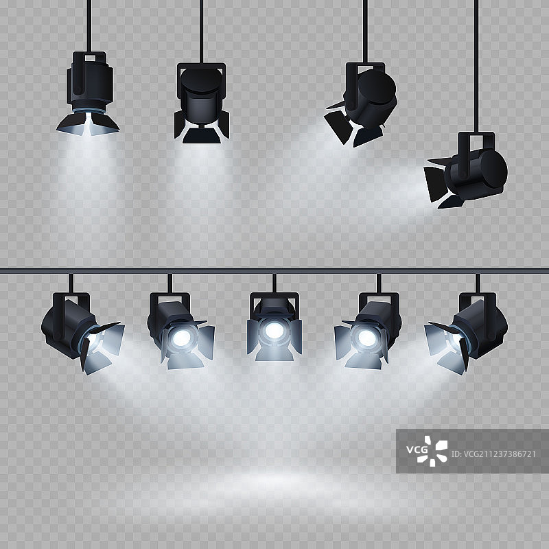 白色聚光灯素材图片素材