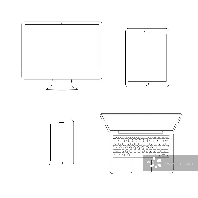设备轮廓图标样机图片素材