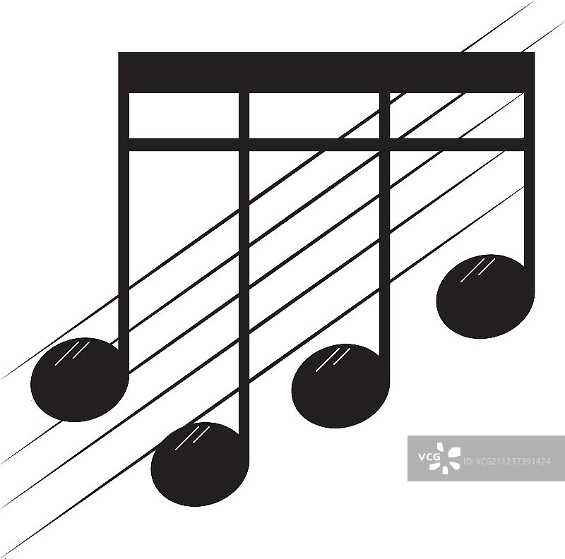 五线谱上的十六分音符图片素材