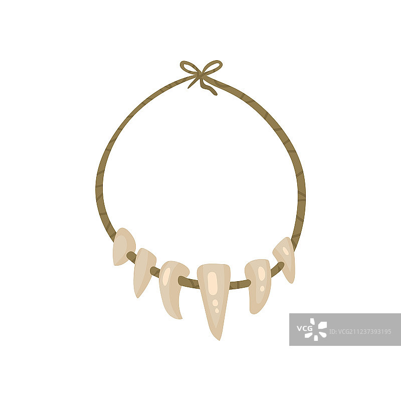 石器时代牙齿项链图片素材