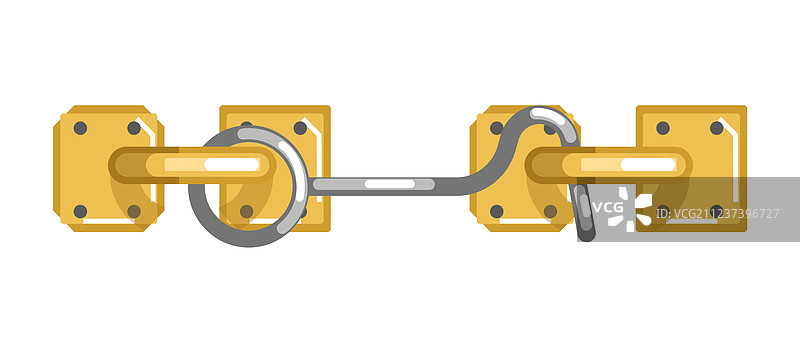 老式简单挂钩金属锁图片素材