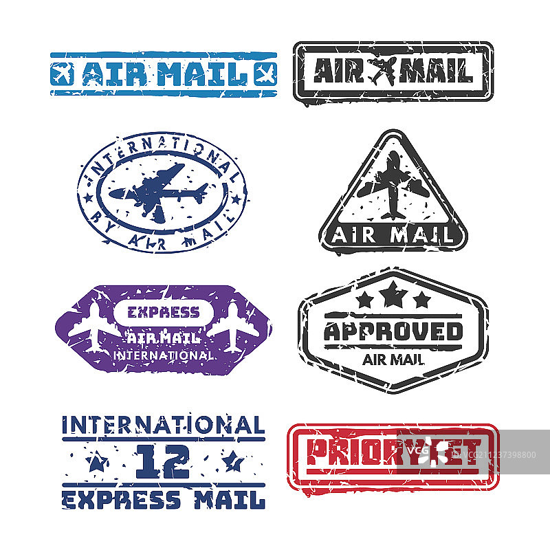 复古邮票套装图片素材