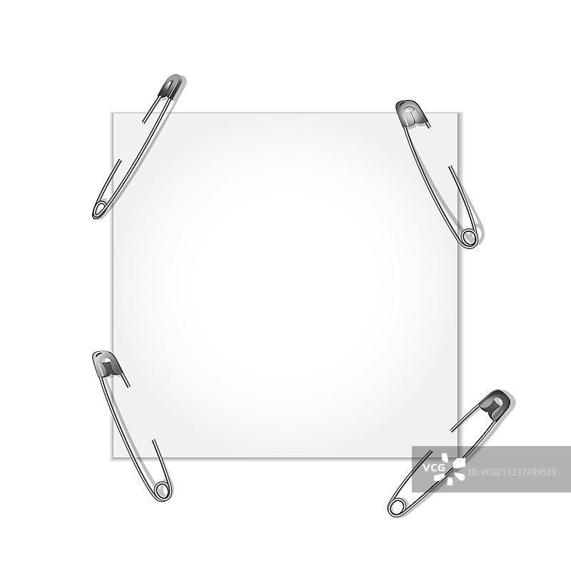 安全别针方形模板图片素材