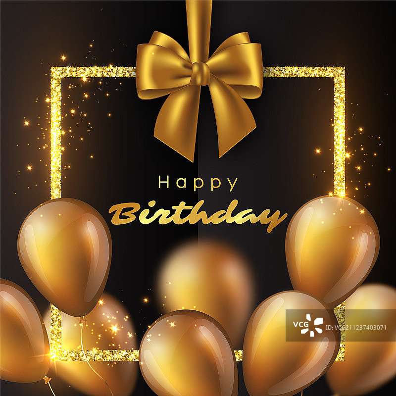 奢华生日快乐设计图片素材