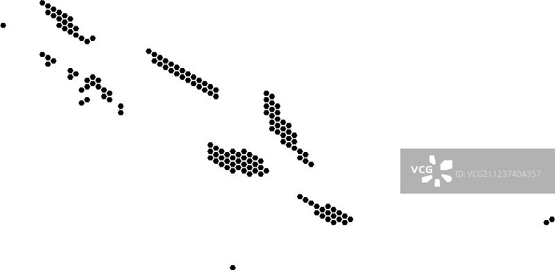 所罗门群岛地图六边形瓷砖图片素材