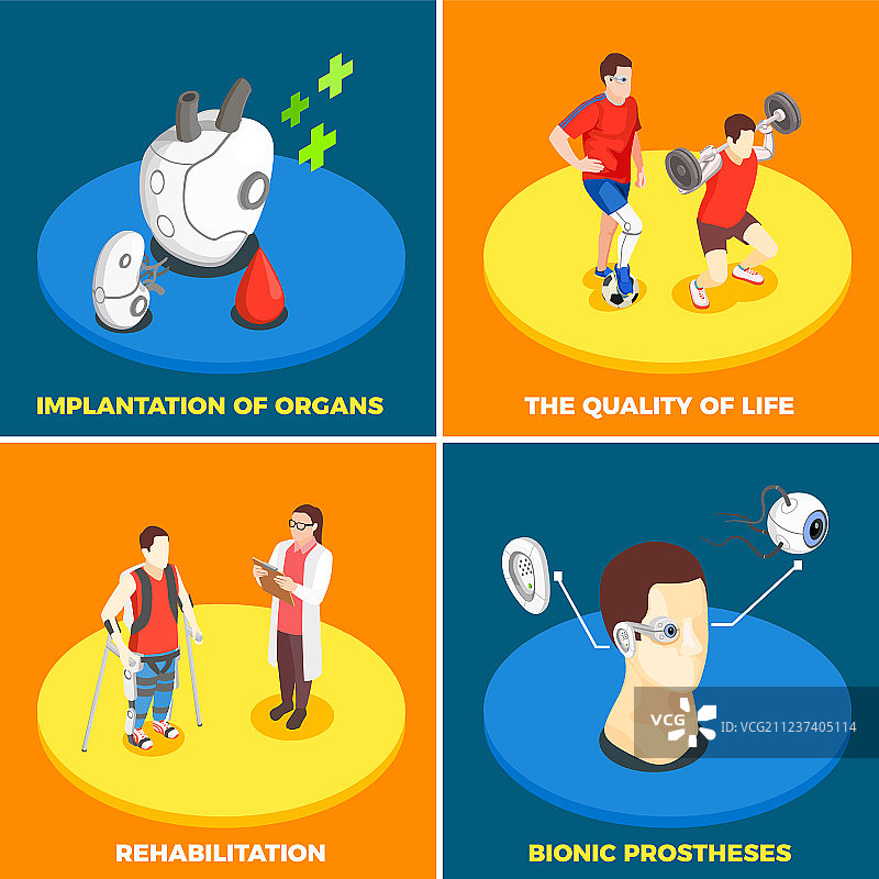 医疗技术2x2设计概念图片素材
