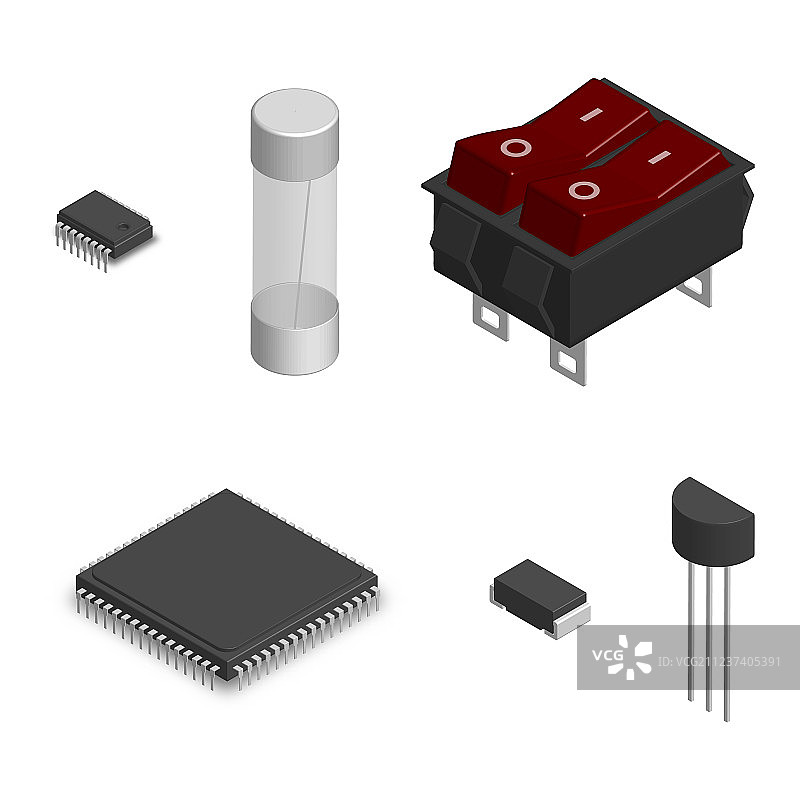 3D电子元件合集图片素材