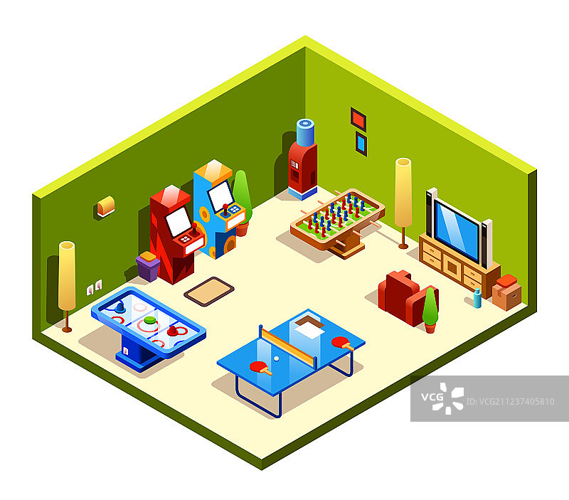 2.5D娱乐休闲室图片素材