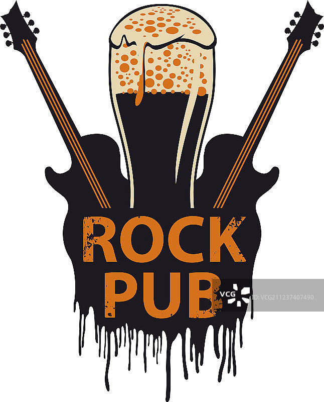 摇滚酒吧啤酒吉他banner图片素材