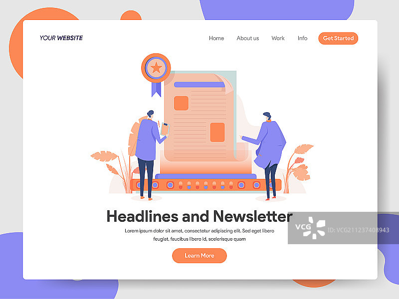 头条新闻和时事通讯概念图片素材