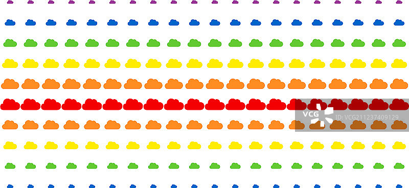 云朵形状的半色调光谱图案图片素材