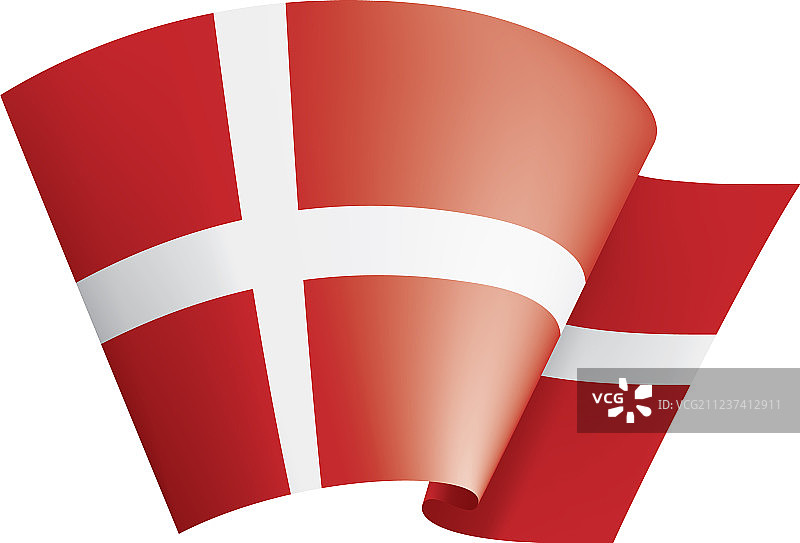 丹麦国旗上有白色图片素材