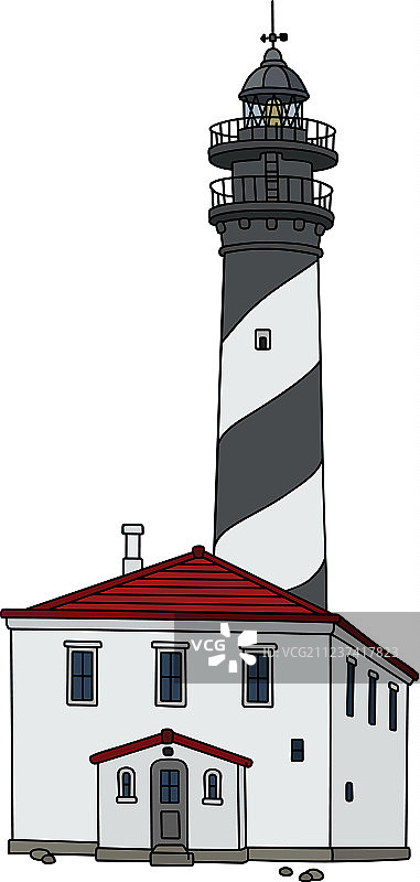 古老的石砌灯塔图片素材