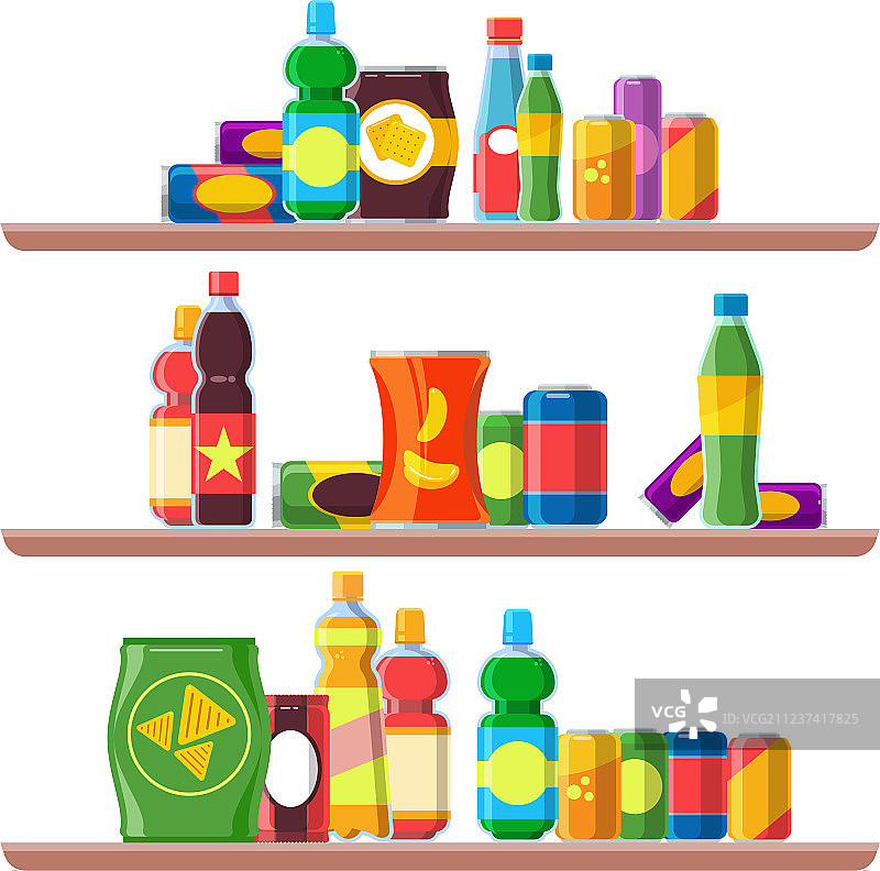 食品货架杂货店食品通道消费者图片素材