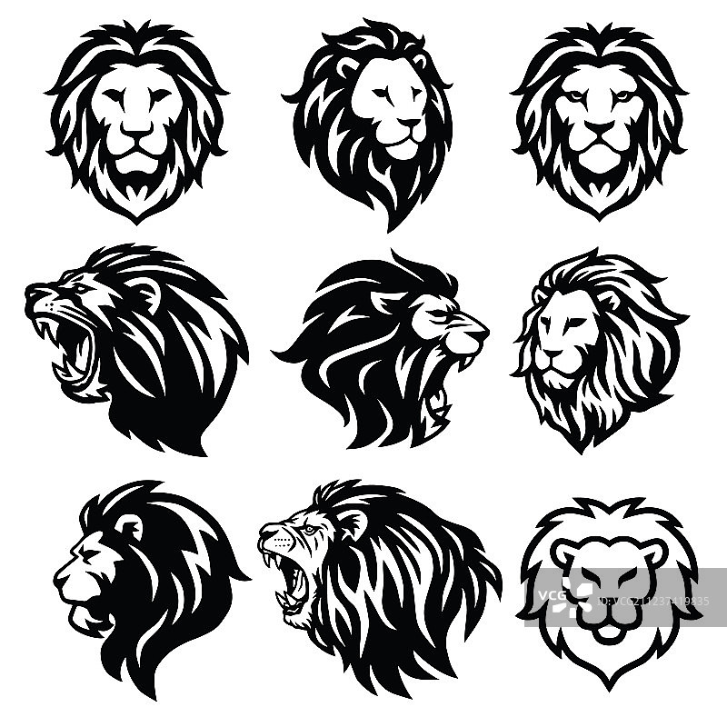高级狮子logo设计合集图片素材