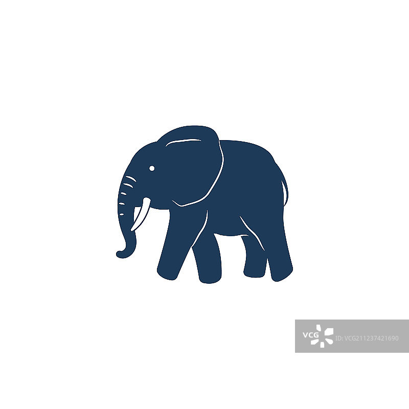 蓝色大象图片素材