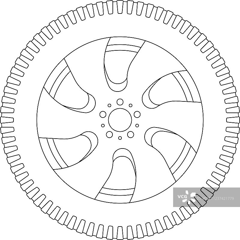 带轮胎轮廓的图标图片素材