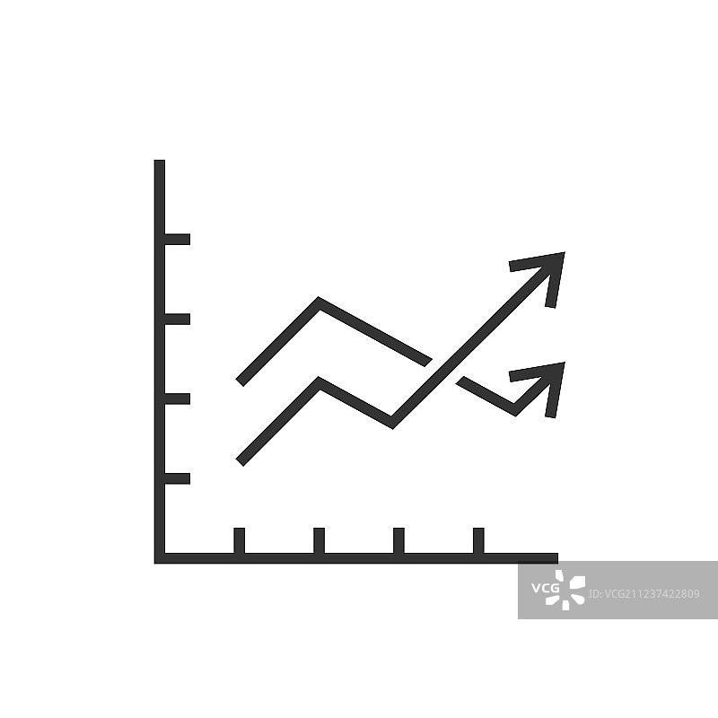 带有两个箭头的图表图片素材