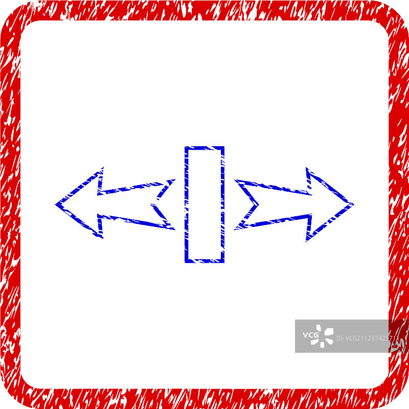 水平拉伸箭头 Grunge 框架图标图片素材