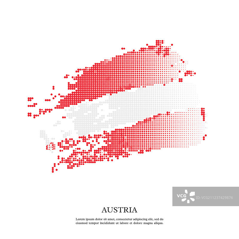具有半色调效果的奥地利国旗图片素材