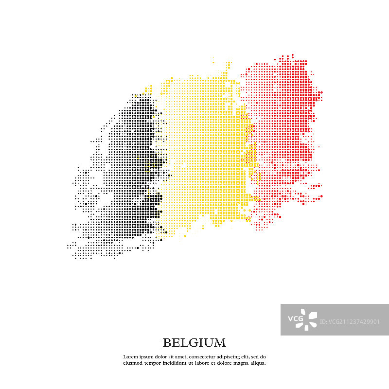 具有半色调效果的比利时国旗图片素材