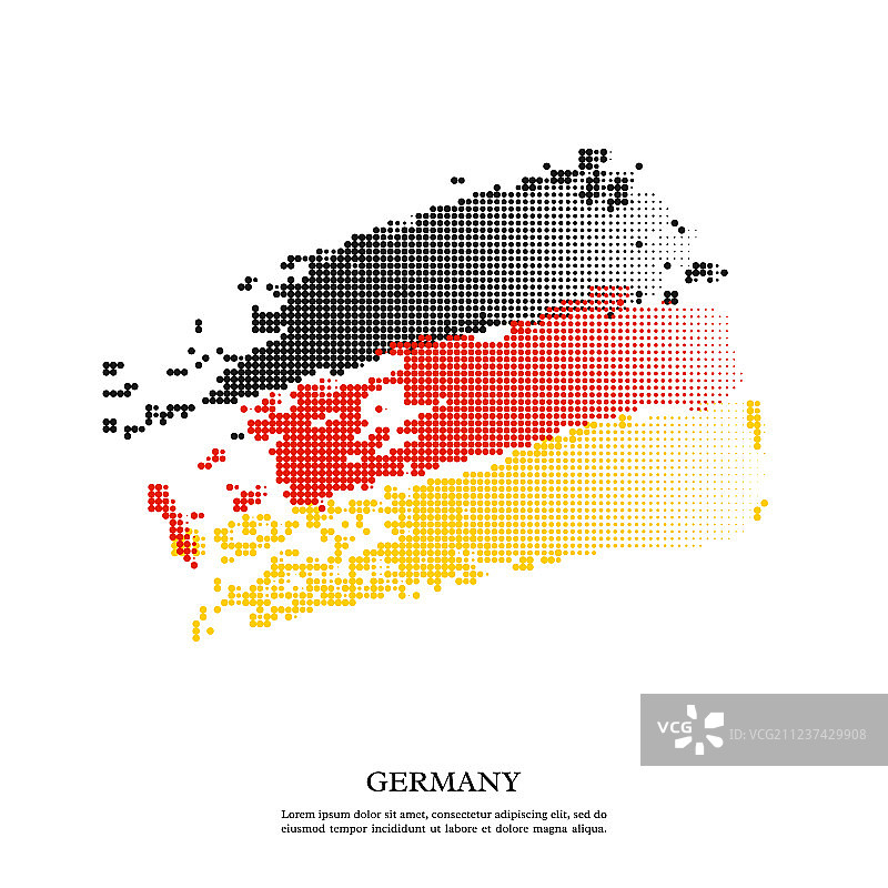 具有半色调效果的德国国旗纹理图片素材