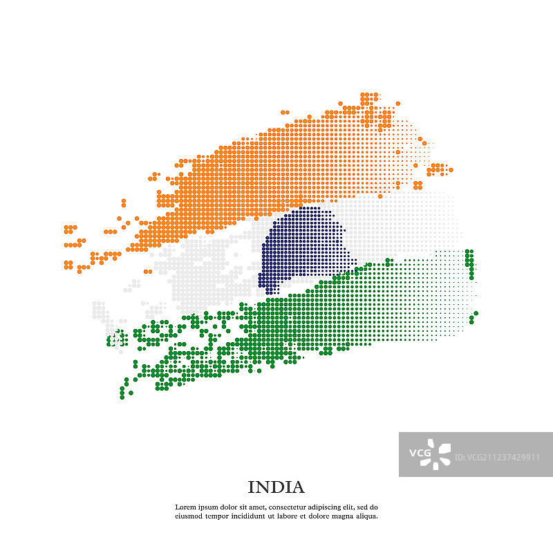 带有半色调效果的印度共和国国旗图片素材