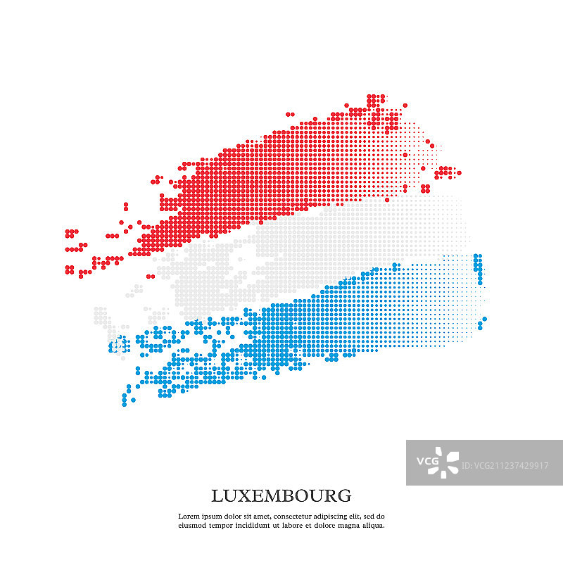 带有半色调效果的卢森堡国旗图片素材