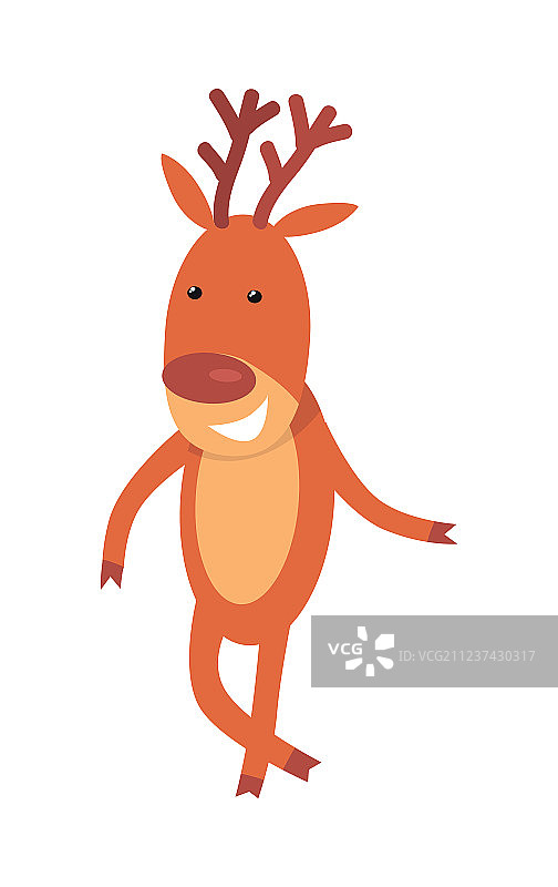 向您问候的圣诞节驯鹿图片素材