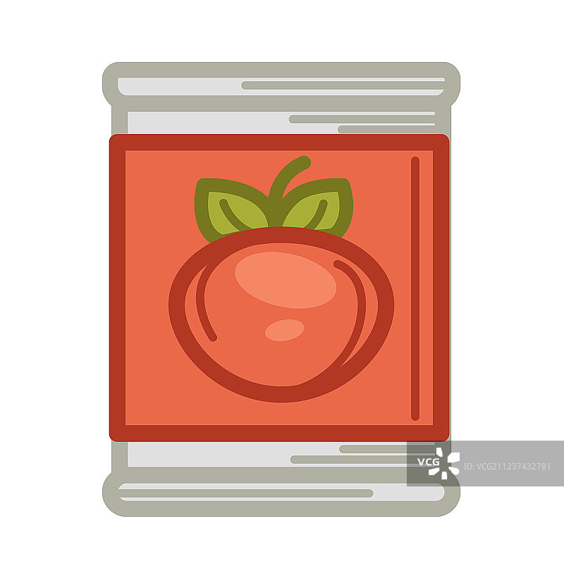 装有腌制番茄的罐头图片素材