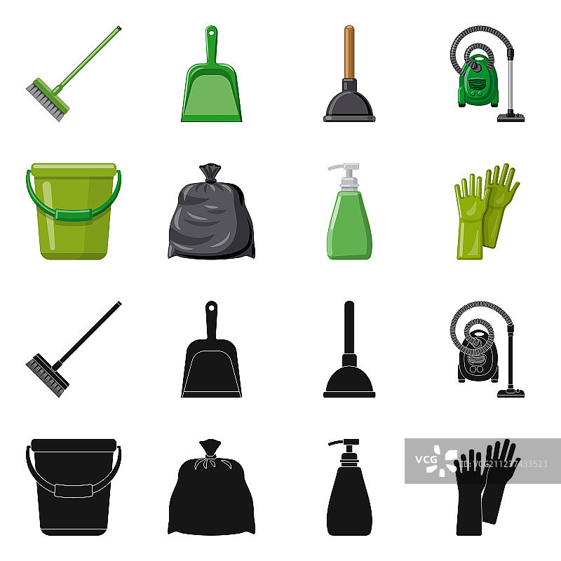 设计清洁服务标志套图片素材