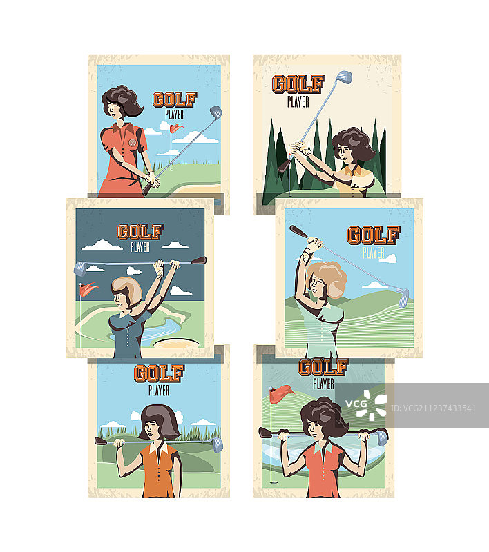 高尔夫运动器材图标图片素材