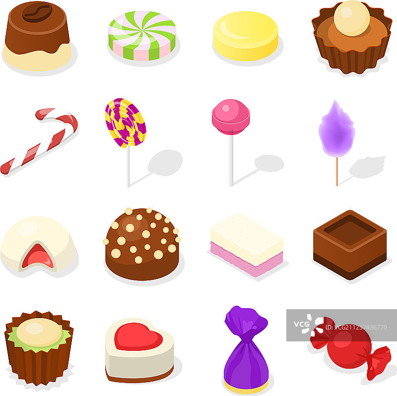 糖果图标集2.5D风格图片素材