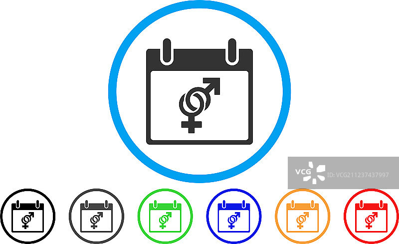 结婚日历日期圆形图标图片素材