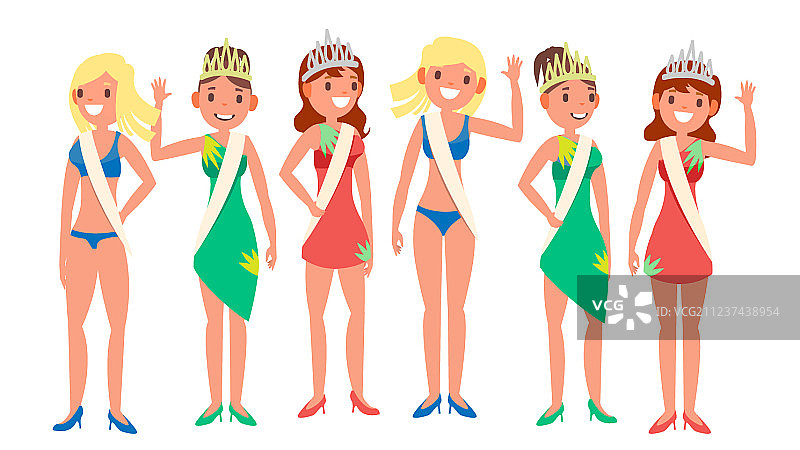 选美比赛中的佳丽图片素材