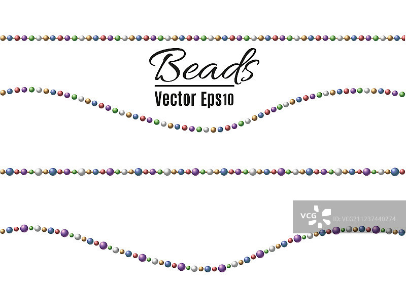 一串美丽的金色珠子图片素材