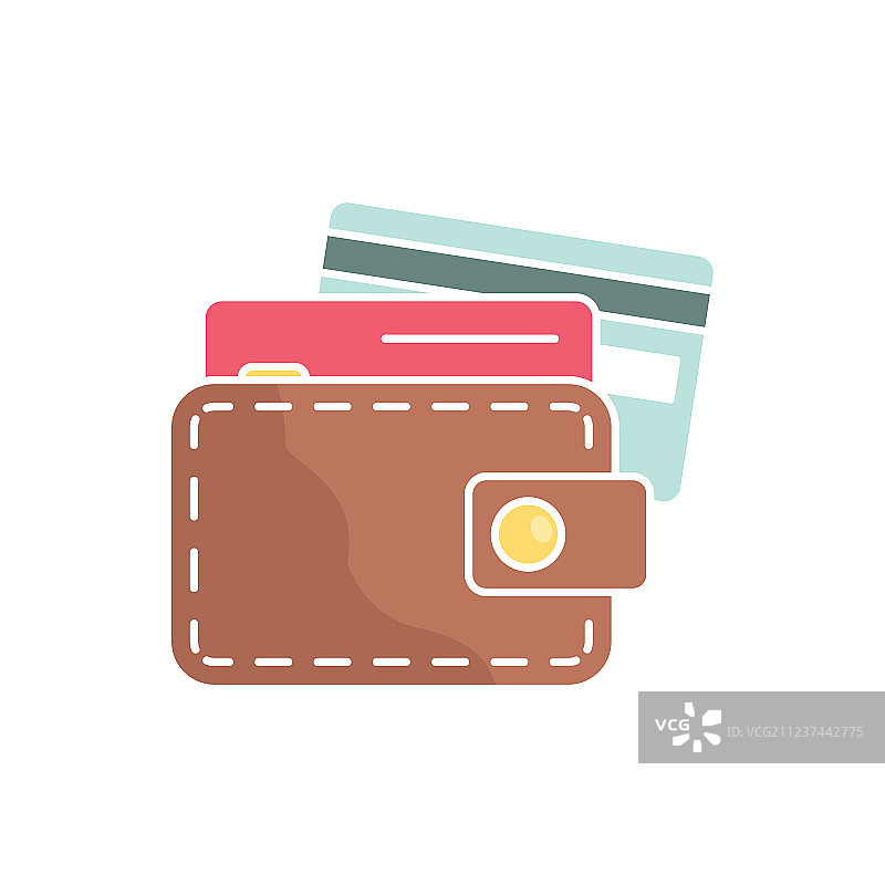 钱包和信用卡图标图片素材