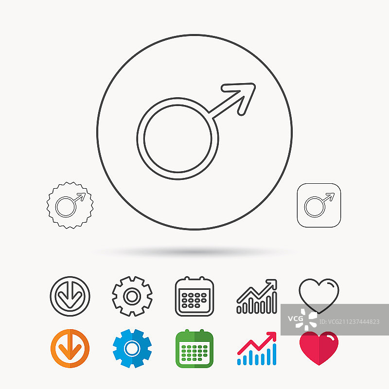 男士性别标志图标图片素材