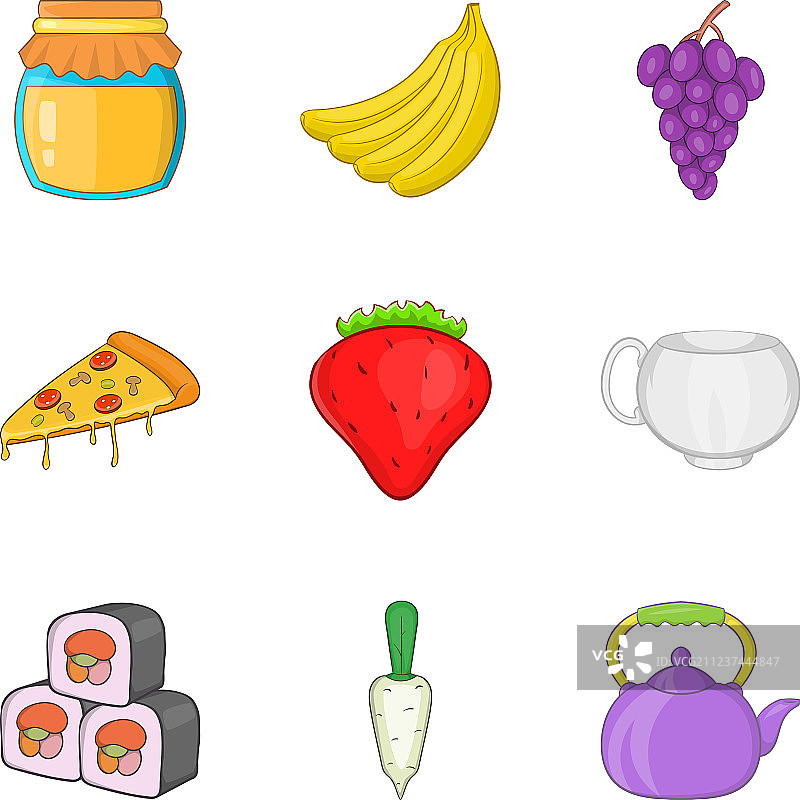 橘子酱图标卡通风格图片素材