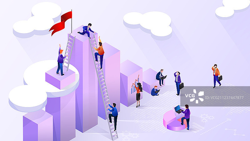 实现高财务指标概念图片素材