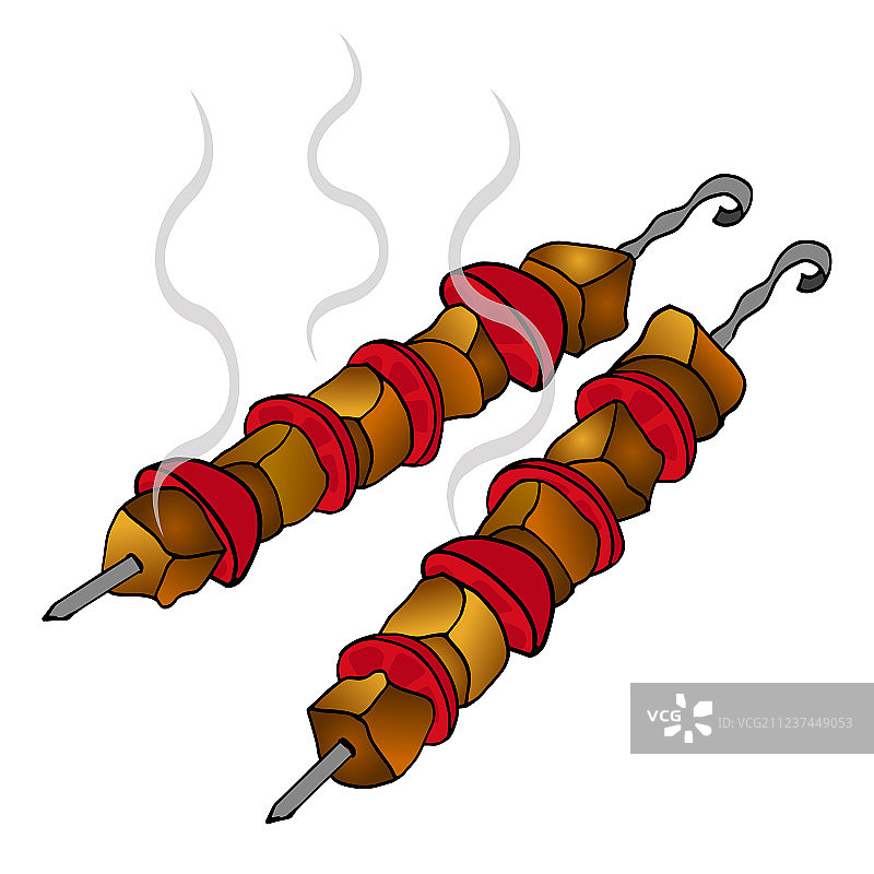 美味烤肉串配番茄图片素材