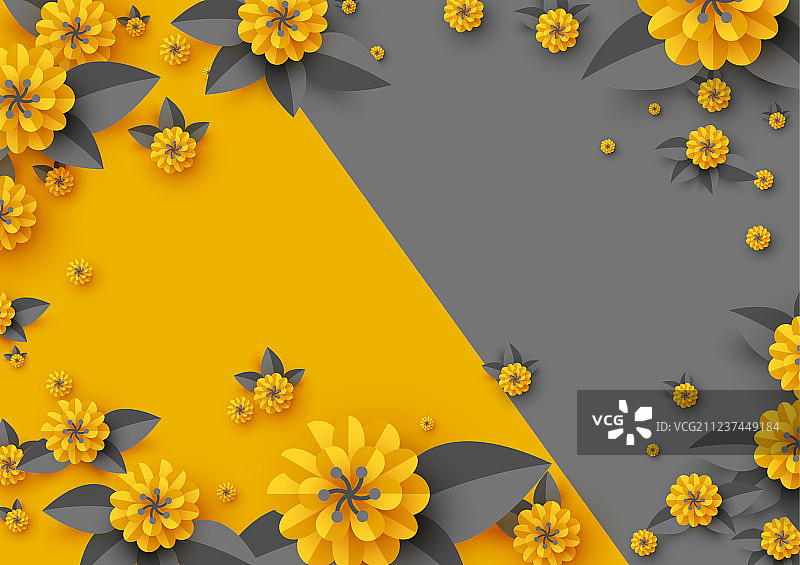 抽象剪纸花图片素材