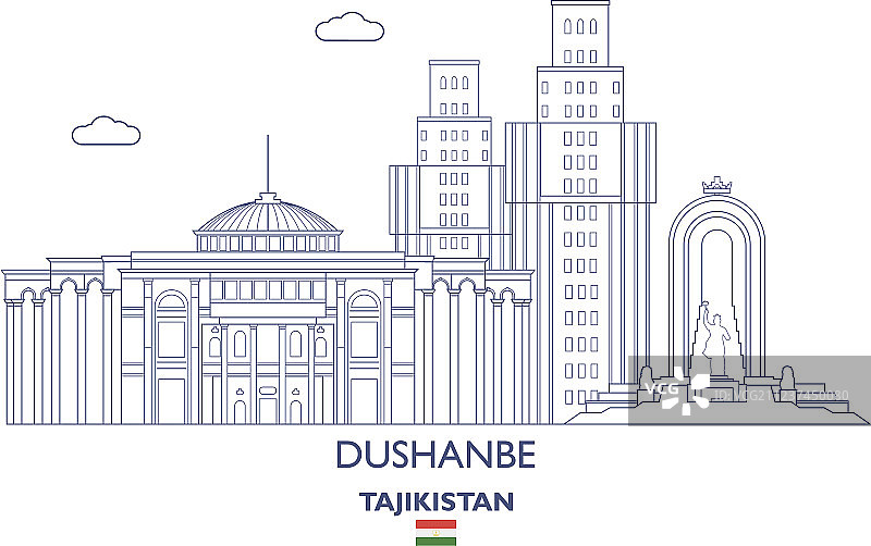 杜尚别城市天际线图片素材