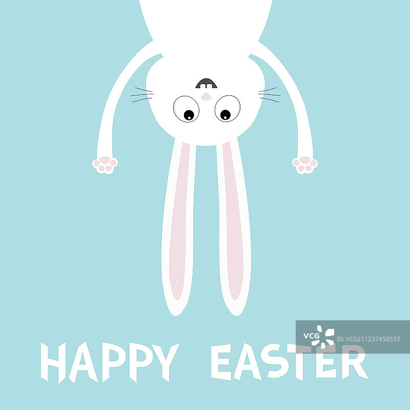 复活节白色滑稽兔子头图片素材