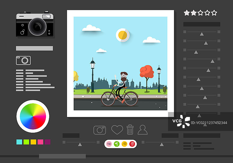 照片编辑软件屏幕摘要图片素材
