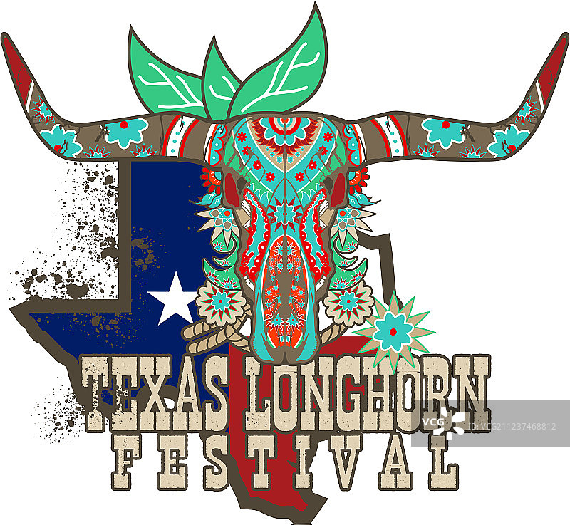 德克萨斯长角牛节图片素材